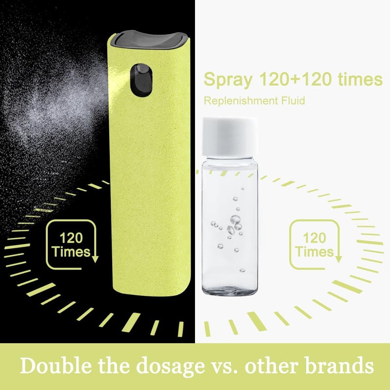 walrfid Screen Cleaner Touchscreen Mist Spray, Cleaning Kit for Electronic Smart Phone TV, Laptop, Tablet, PC, Computer LCD Flat Screens, Eyeglasses, Compatible with iPhone iPad MacBook Pro - Yellow - Image 5
